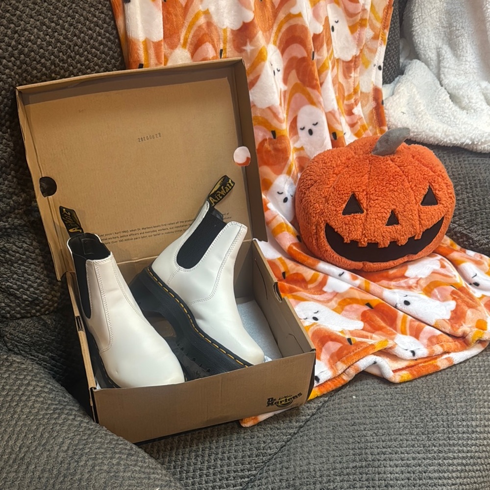 Dr. Martens White Chelsea Boots